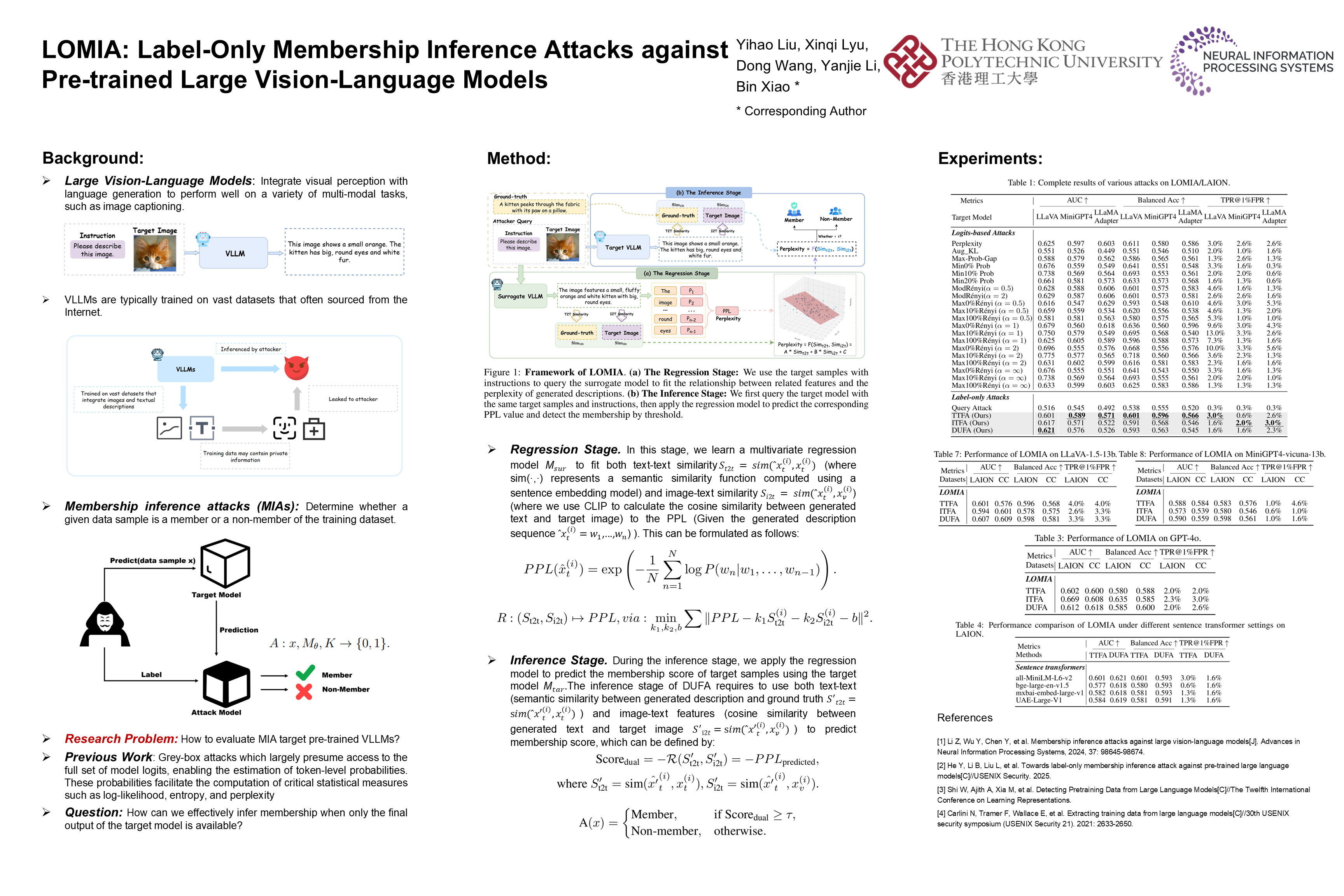 NeurIPS Poster LOMIA: Label-Only Membership Inference Attacks
